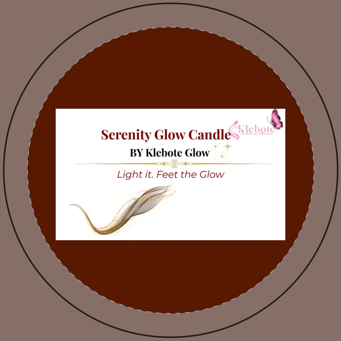 Serenity Glow Candle _ Peachy Nude ( Luxury Scented Soy Candle)