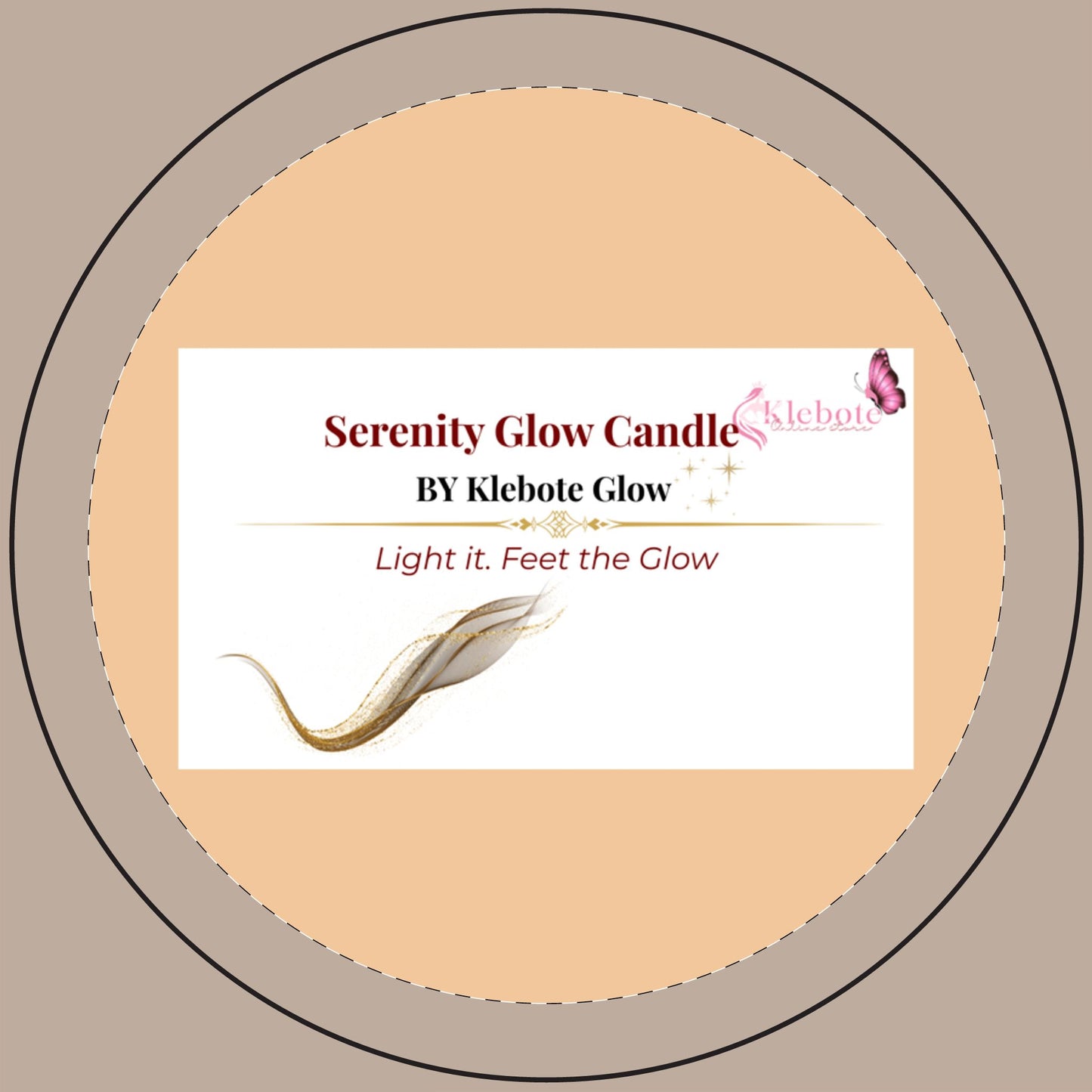 Serenity Glow Candle _ Peachy Nude ( Luxury Scented Soy Candle)